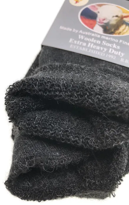 12 Pairs Merino Wool Blend Woolen Work Socks Hiking Heavy Duty Warm Thermal BULK