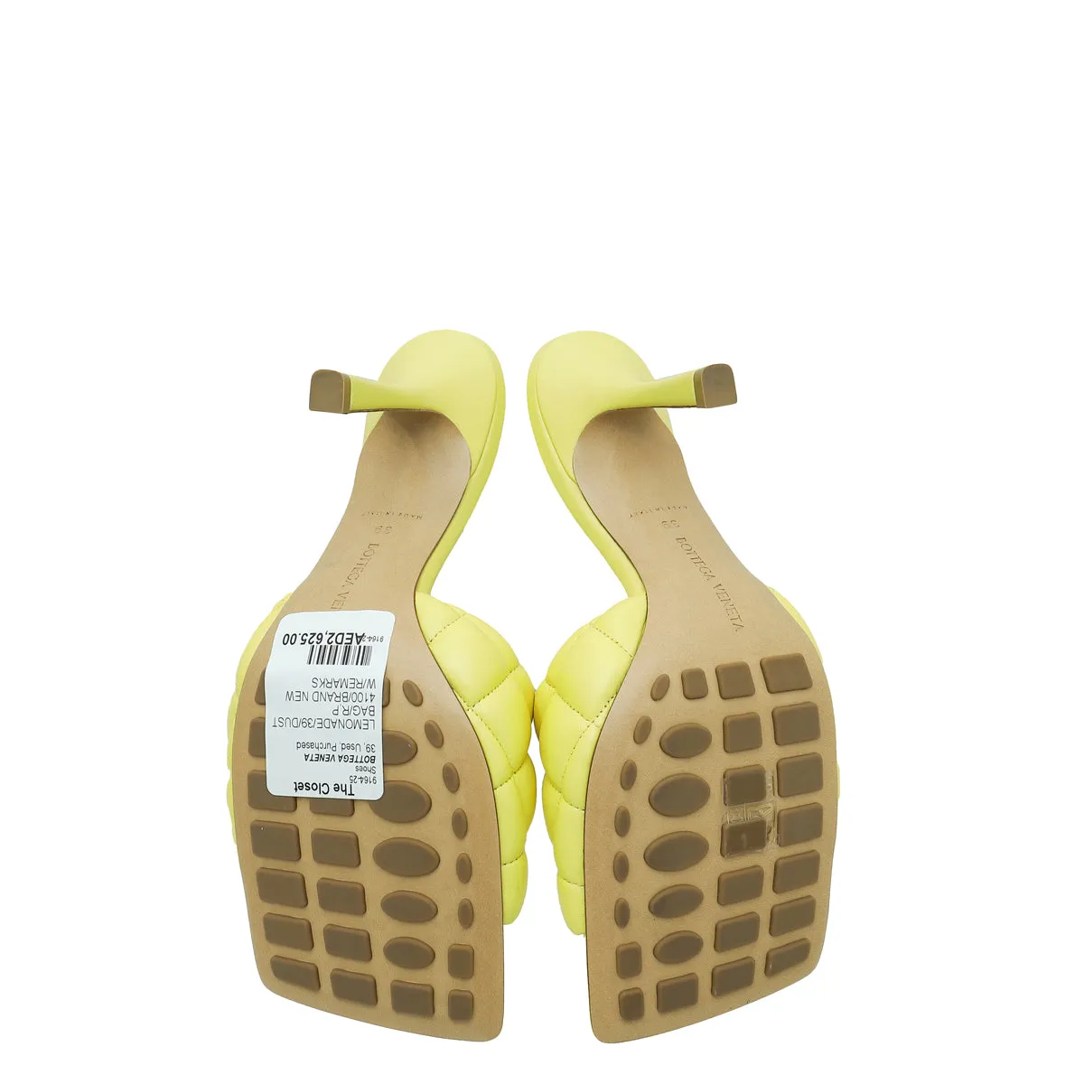 Bottega Veneta Lemonade Nappa Padded Mules 39
