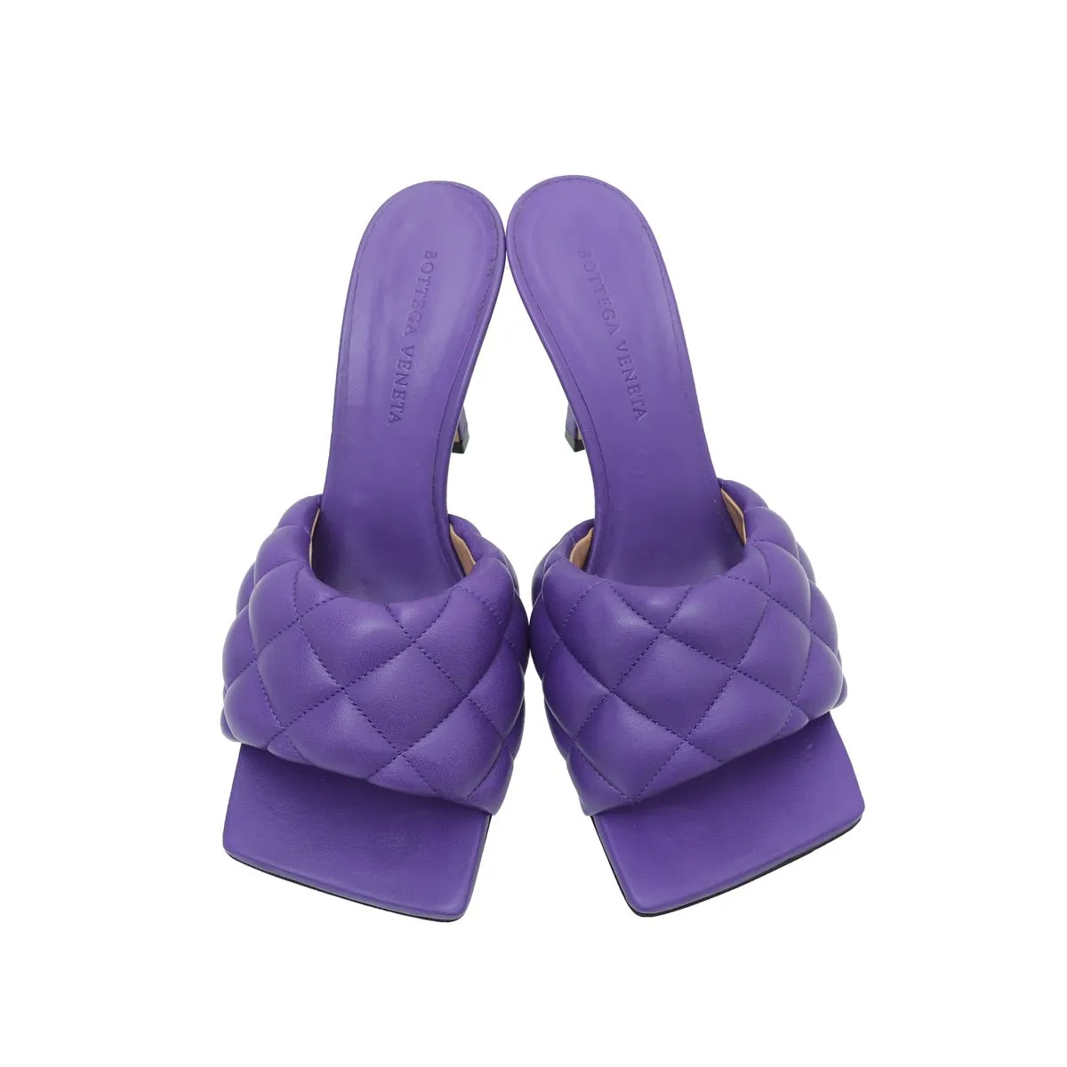 Bottega Veneta Purple Padded Mules 37