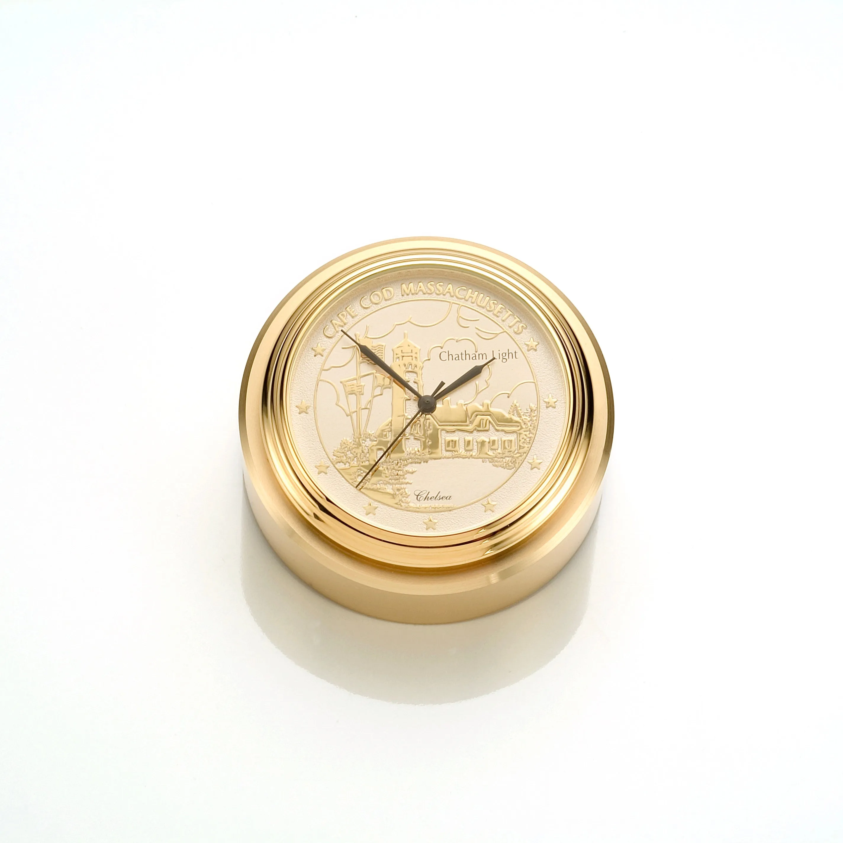 Brass "Chatham Light" Desk Clock