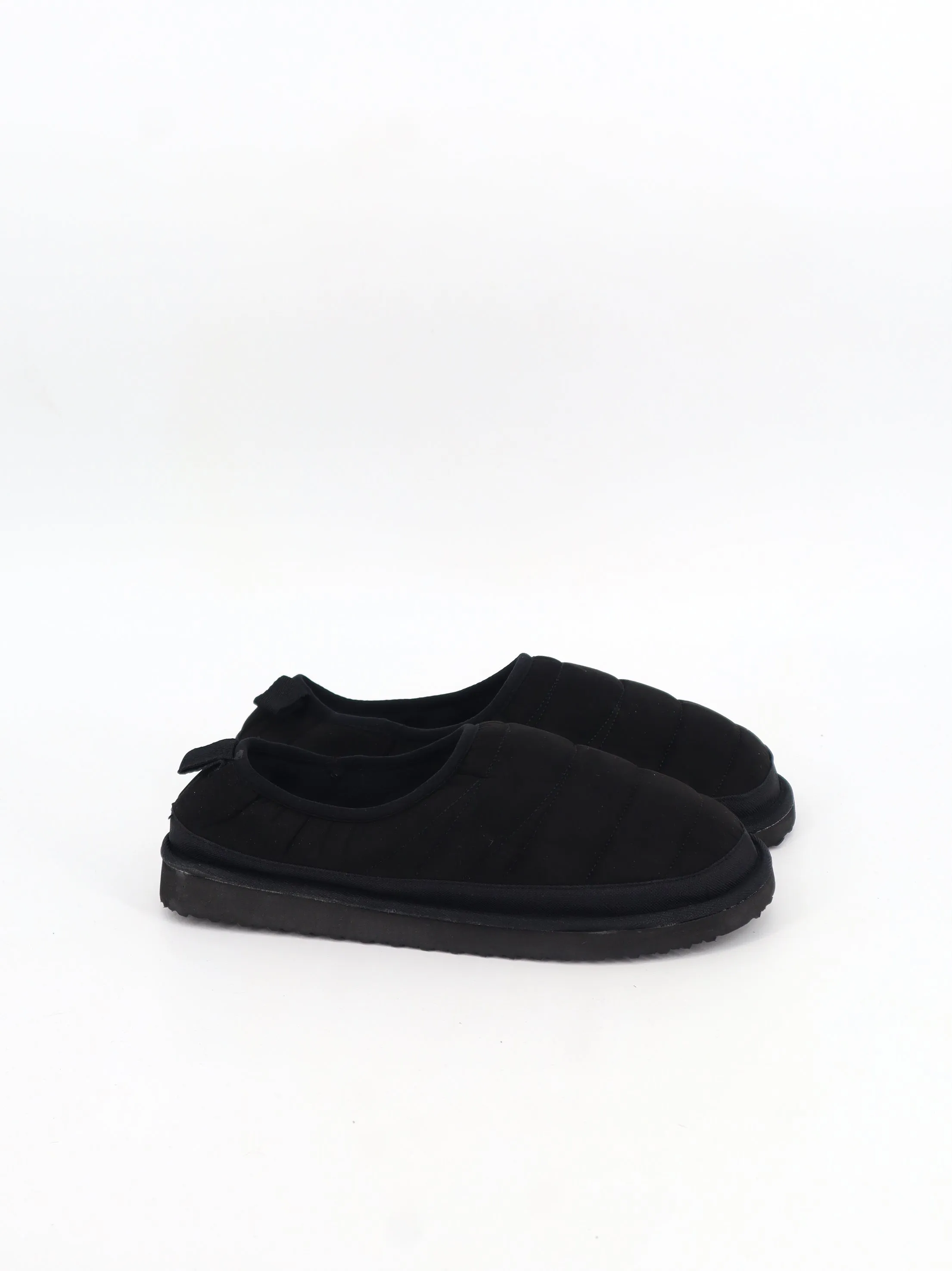 Men's Quilted Slippers,Black